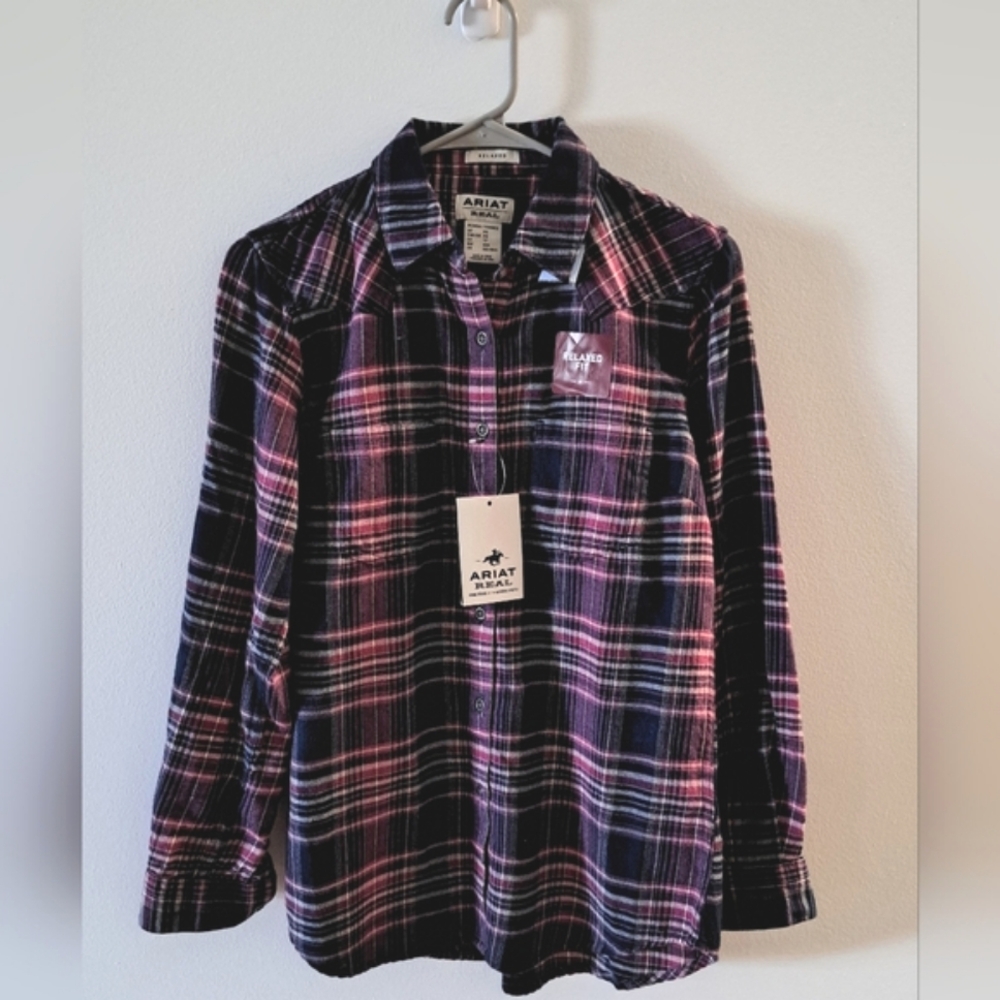 Ariat Flannel NWT Women's Size XS Relaxed Fit